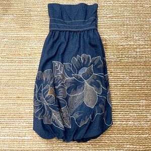 Tibi Strapless Denim Dress - worn once